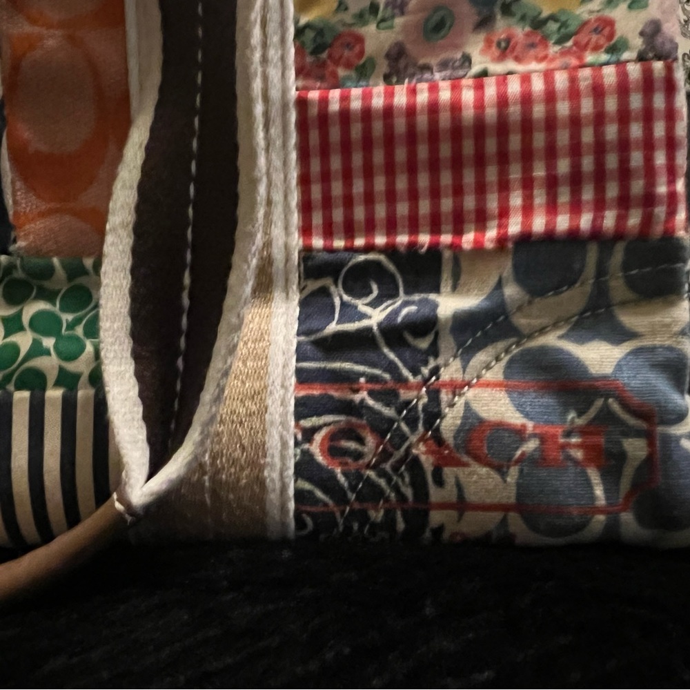 Multi Colored Patchwork Coach Bag - image 3